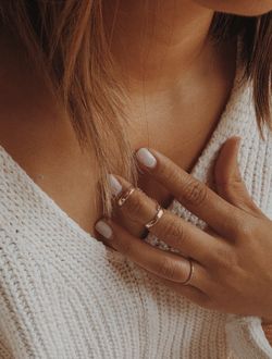 14k Rose Gold Chain-Linked Ring – Sizes 4 & 5.5