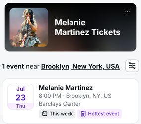 2 Tickets Melanie Martinez