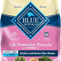 Blue Buffalo Life Protection Small Breed, Chicken & Rice, 5 lb, Dry Dog Food