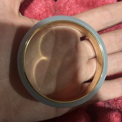J.crew gold and jadeite bangle