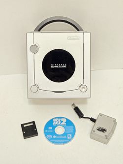 Nintendo GameCube Console DOL-101 Silver Mem Card 251,Mad Catz Dongle, Ice Age 2, No Cables UNTESTED - AS IS