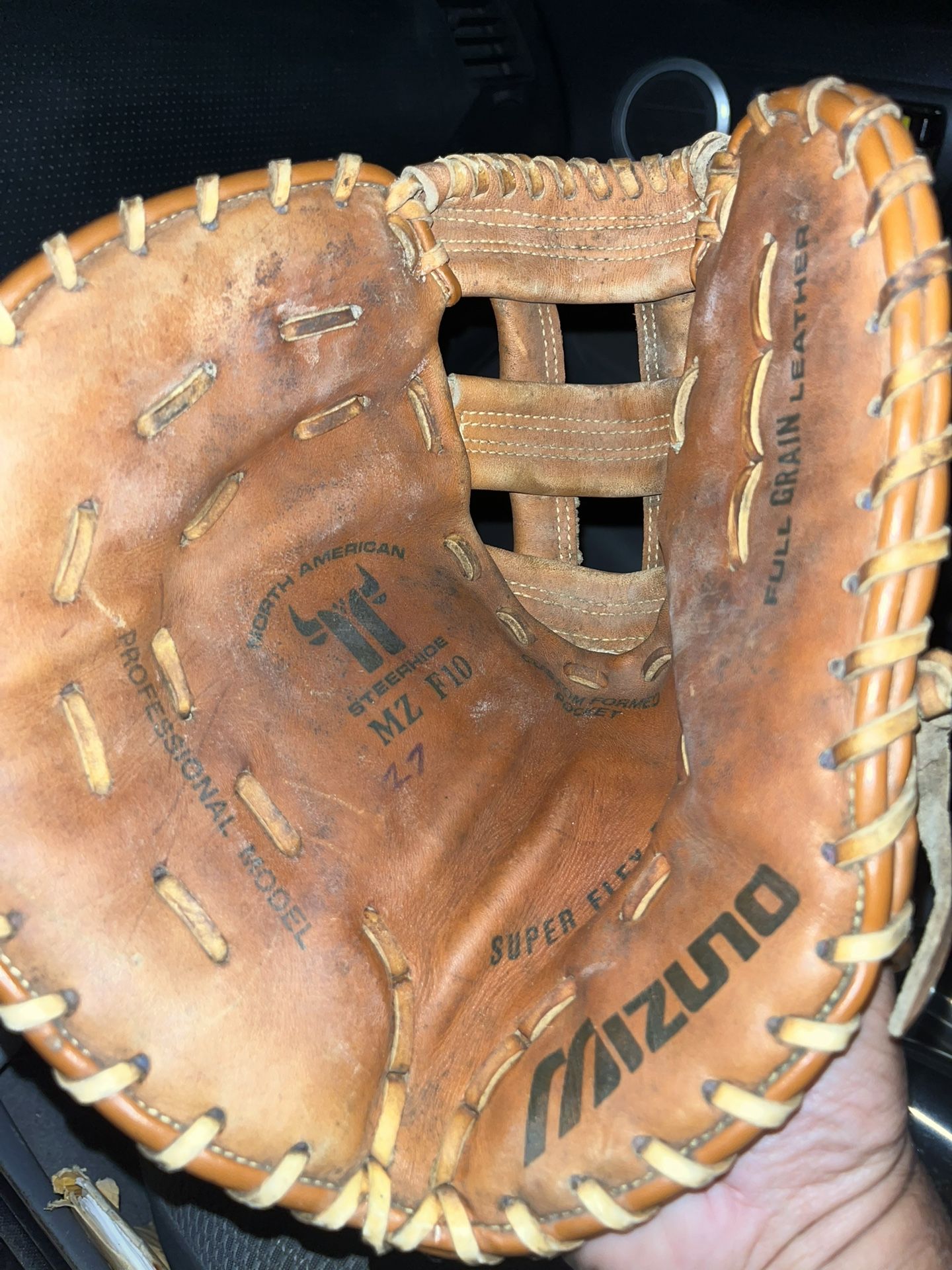 Mizuno Rawlings Leather 1st Base Glove Left Hand Thrower Good Condition First Baseman Mitt