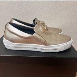 Gold Versace slip on sneakers (authentic )