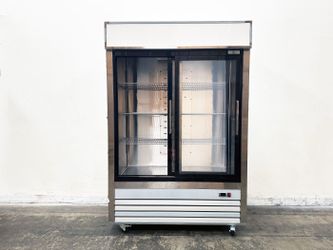 NSF 54 inches Two Slide glass Door Refrigerator AKRG-13781