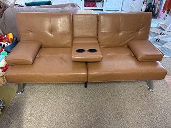 Leather futon