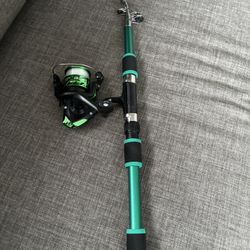 Foldable Trout Pole With Reel