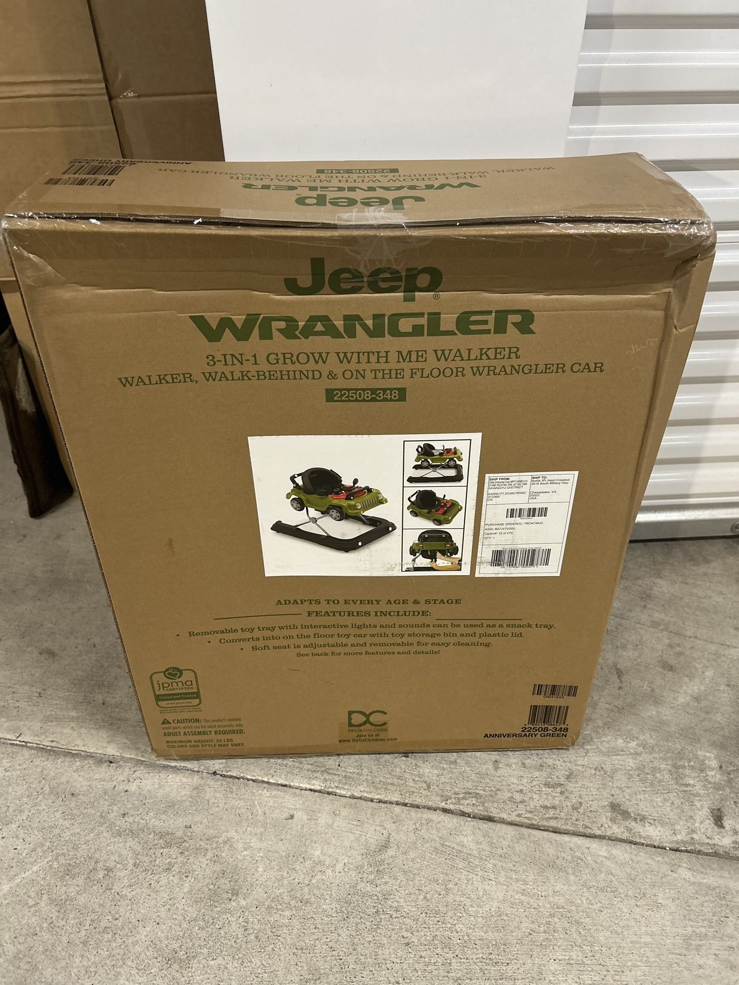 Jeep Classic Wrangler Baby Walker