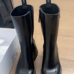 Chloe Betty Block Heel Platform Rain Boots  Size 36