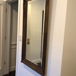 Large Antique Beveled Mirror