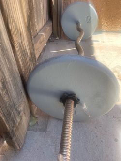 Curl bar and 50 pounds on plates
