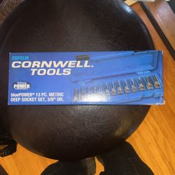 13pc Metric Deep Socket Set, 3/8” DR