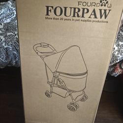 Full-Window pet Stroller 4 Wheels for Cats Dogs