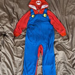 Super Mario One Piece Fleece Pajamas Size 6