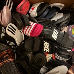 Lot of Mixed Adults Slides Nike/Adidas/Under Armour/Puma