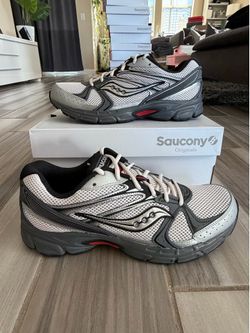 Men's Saucony Ride Millennium Running Shoes - Silver Gilded Red - Size 10.5