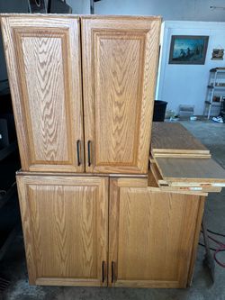 Wood cabinets