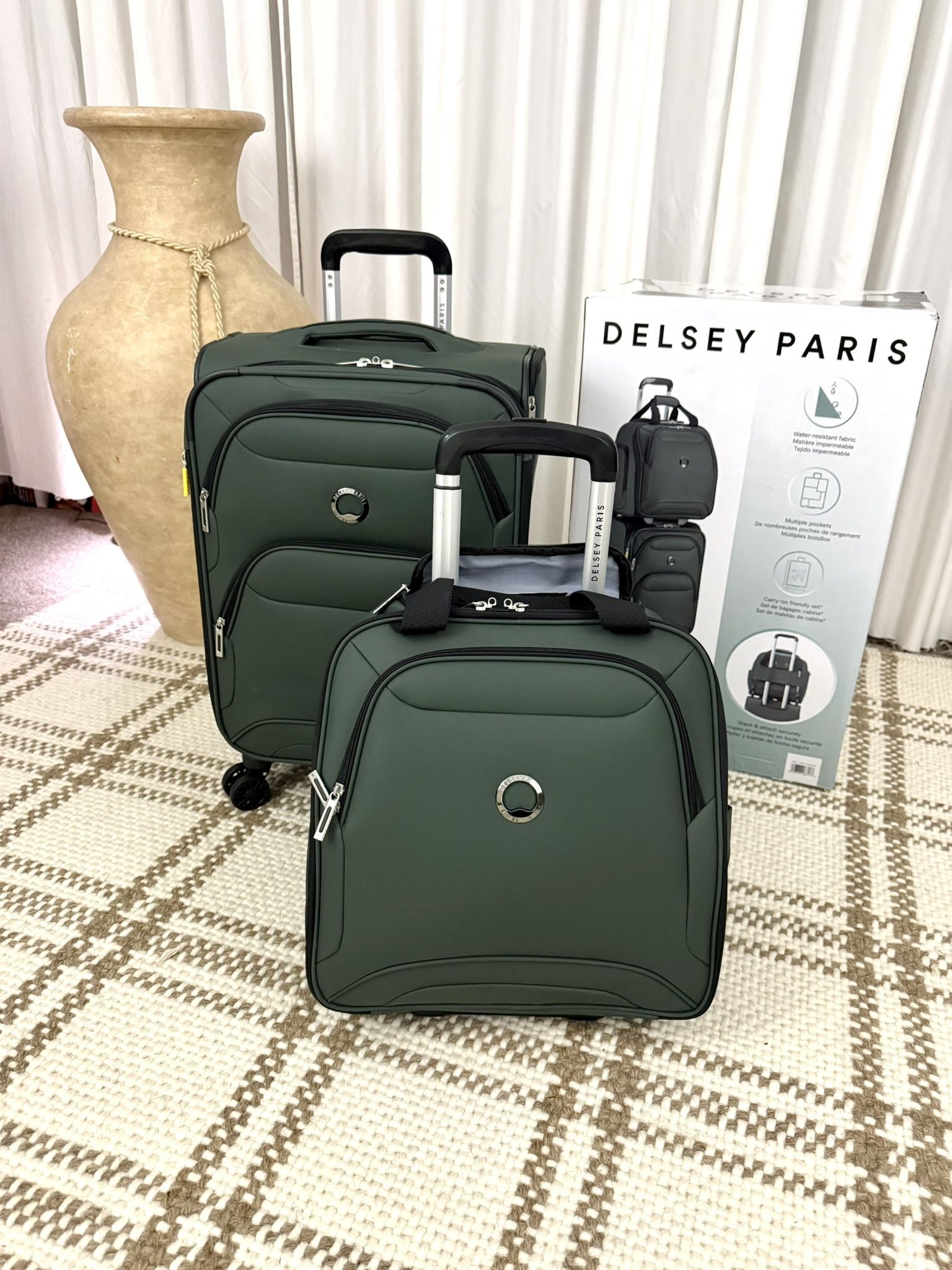 Delsey Carry on and Under Seater Set
