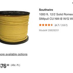 Romax Wire 12-2 YELEOW 1000 FT