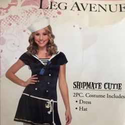 L(10-12) girls halooween costume leg avenue shipmate cutie