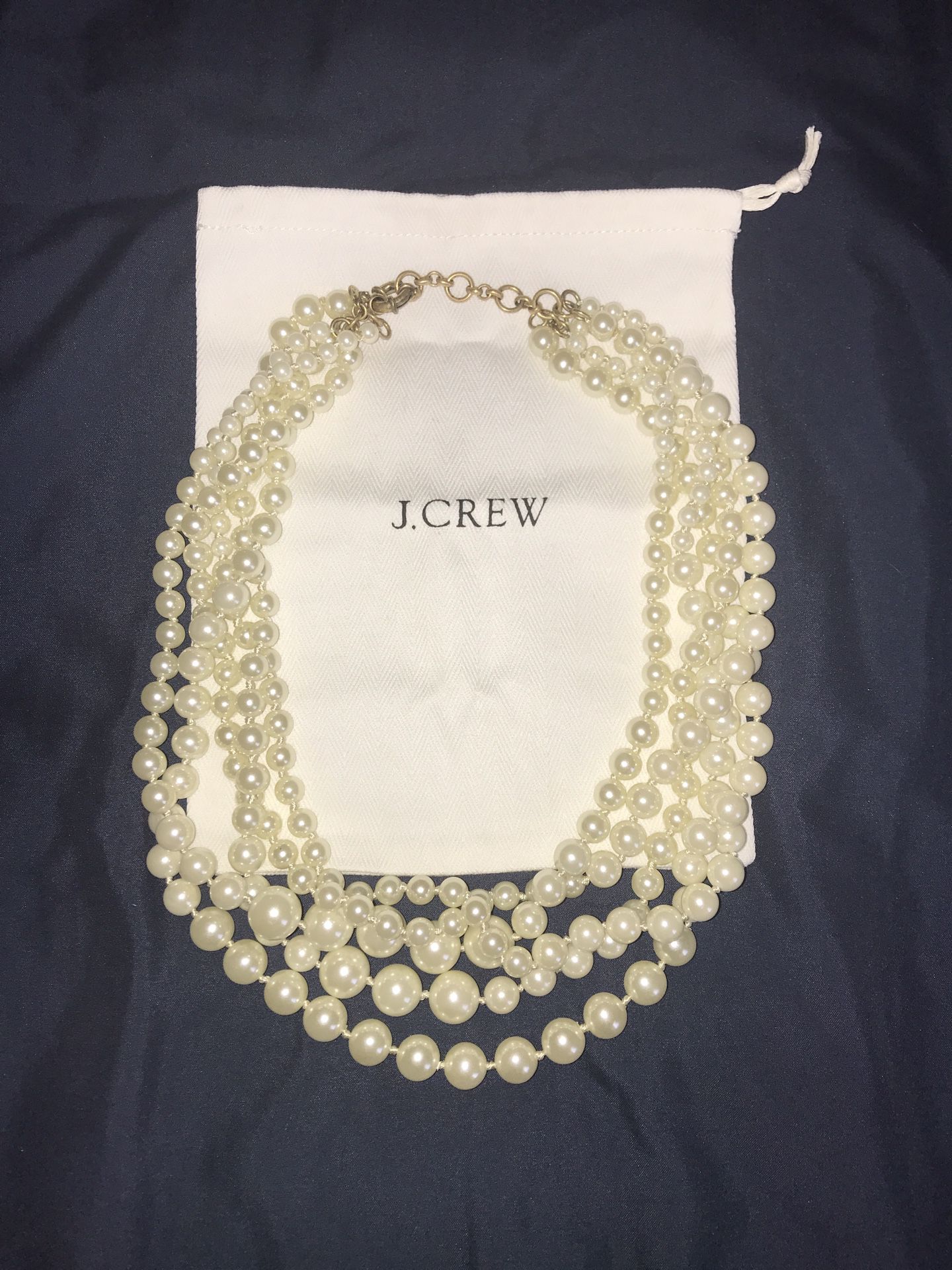 J. Crew Pearl Twisted Hammock Necklace