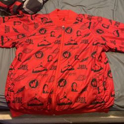 Nike Air Jordan Red And Black Zip Up Jacket