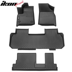 Fits 2018-2024 Chevy Traverse Limited 8-Seat 3D Floor Mats All Weather TPE Carpet