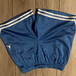 non-warn Jordan shorts blue and white color way 10-12 non-warn