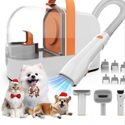 Dog Grooming Vacuum, Dog Grooming Kit with Pet Clippers, 12,000Pa Pet Hair Vacuum Pet Grooming Vacuum for Dogs, Dog Vacuum for Shedding Grooming, Low 