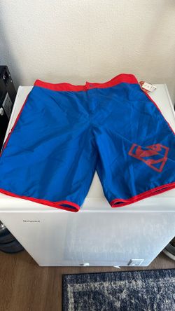 New superman swimming short blue&red