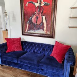 Blue Velvet Couch