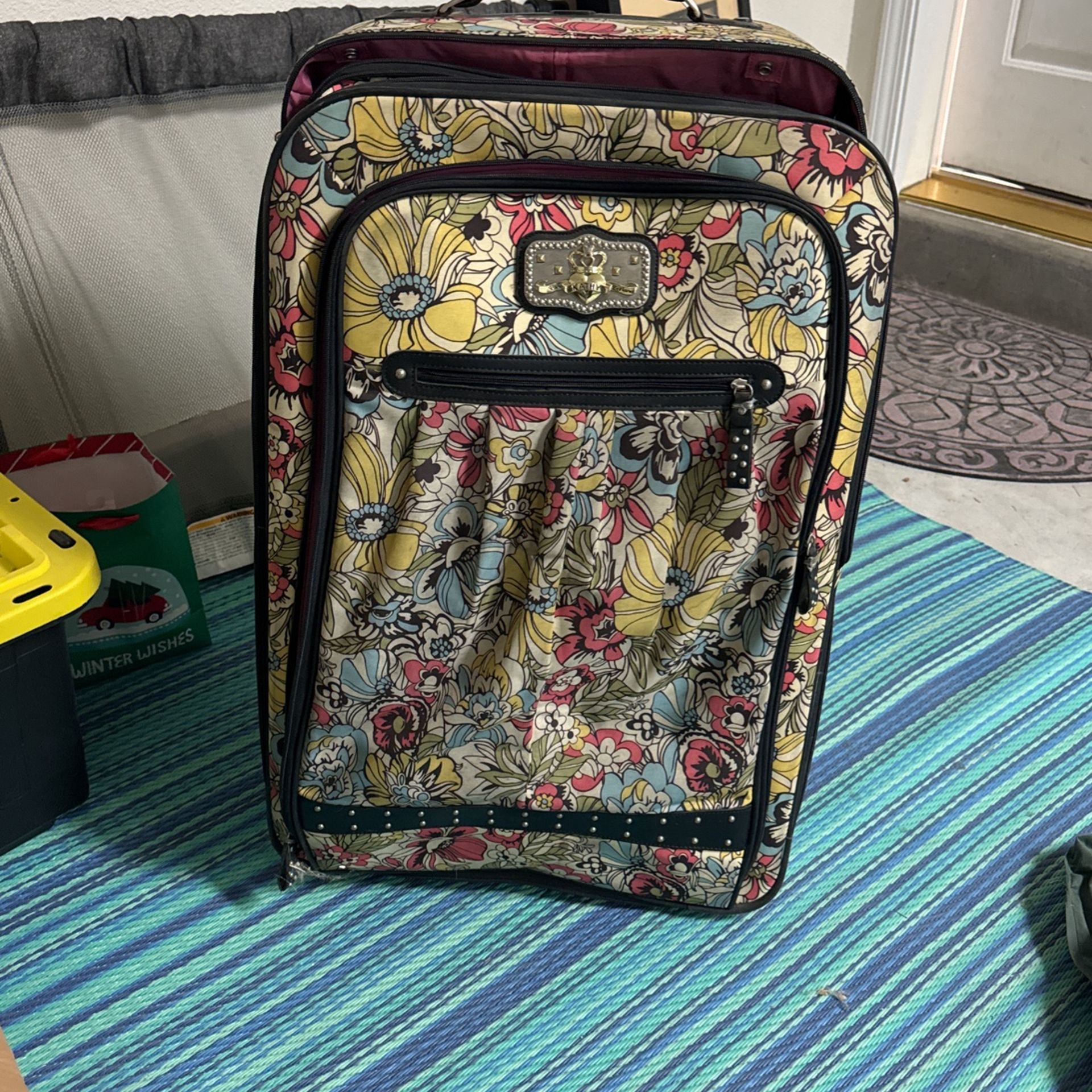 Kathy Van Zeeland Luggage Suitcase Y2K