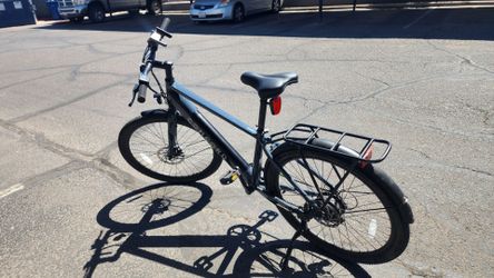 Concord Commutr 26'' Electric Bike, 350W Motor, Class 2, Black, Fits Riders 5'2"-5'10, with phone holder and rear light