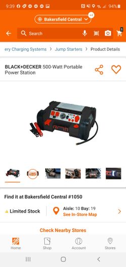 Black and decker 500 watt portable power station