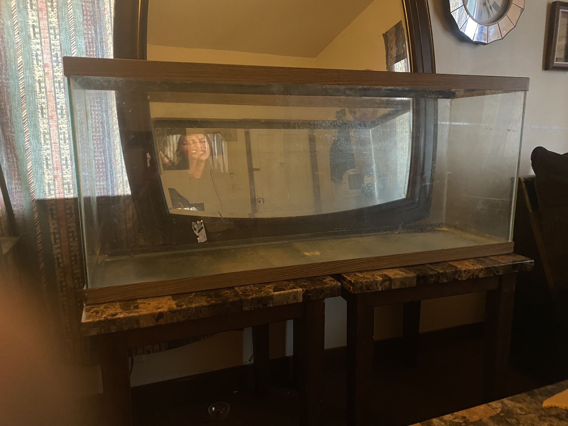 55 gallon fish tank With Filter And Supplies