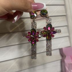 Women Cross Earrings 