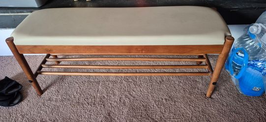 Bamboo 2 tier shoe bench