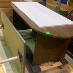 2 Tables ... All Dark Wood $80 ..... 2 Pedestal $30