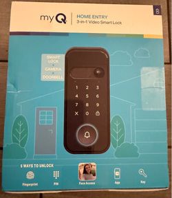 NEW myQ Home Entry 3-in-1 Video Smart Lock w/ 2K Camera Face & Fingerprint Access