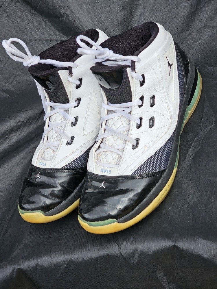 Air Jordan XVI.5 White Black (375387-101) Men's Size 11.5 Basketball Sneakers