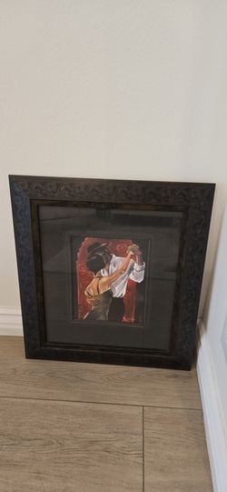 Spanish Heart Tango Framed Painting by Trish Biddle 21x18 Inches