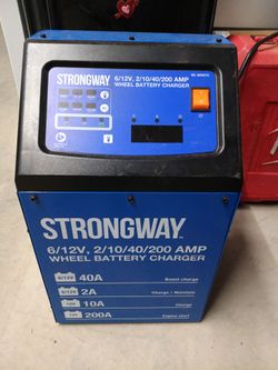 Strongway Large Current Wheel Charger, 200A Engine Boost, 120 Volts Max., 40 Amps