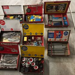 8 Erector sets + Parts