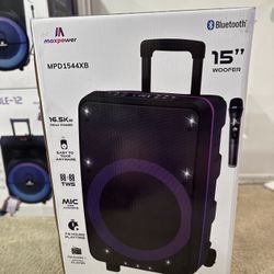 MaxPower MPD1544XB: Woofer Size: 15 inches. Peak Power: Rated at 16.5KW (kilowatts) peak
