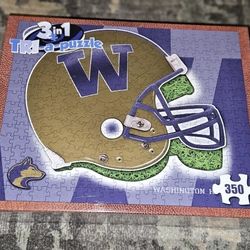 3-in-1 TRI-a-puzzle UW Huskies College Edition 350pc 22"x18" Brand New & Sealed!