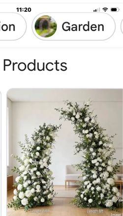 Set of 2 Metal Gold Arch Floral Stand