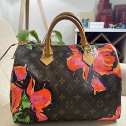 Louis Vuitton Speedy Stephen Sprouse Roses 30 Shoulder Bag