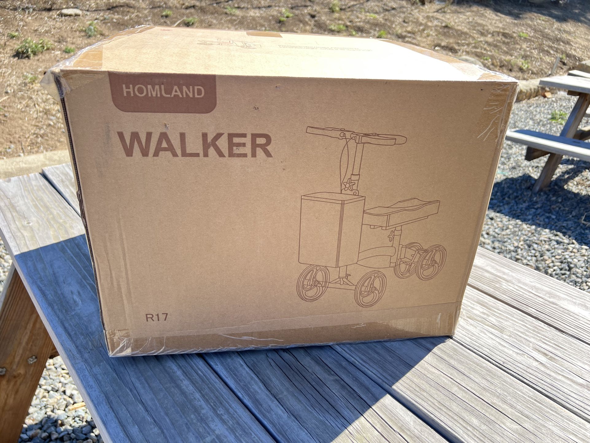 Walker With Knee Pad And Handlebars Unopened Box