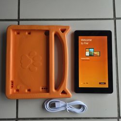 Good Working Amazon Fire 7 Tablet Micro SD Expansion Slot USB Charging Cable And Silicon Case