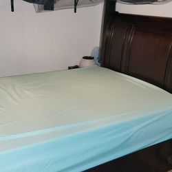Porter Queen Storage Sleigh Bed and Matching Tall Dresser *Side Table And Mattress Included!*