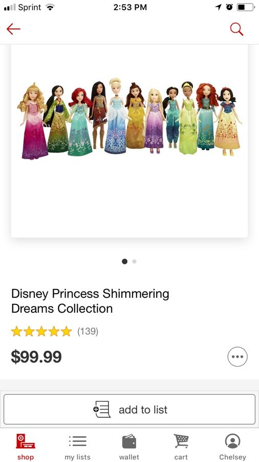 Disney Princess Shimmering Dreams Collection 11 Dolls